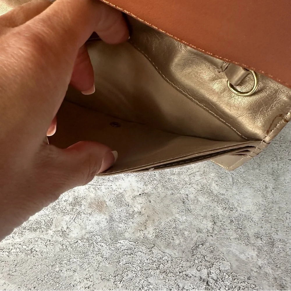 Anne Klein Clutch Walker Brown Patterned Wallet